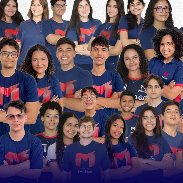 Alunos do Ensino Médio fardados, na arte do resultado do SSA